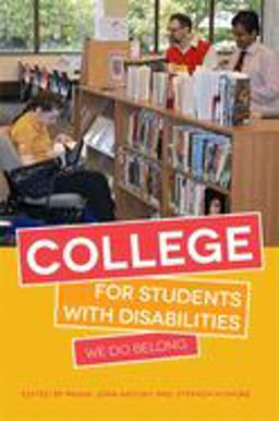 College for Students With Disabilities: We Do Belong  9781849057325 Front Cover