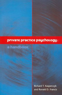 Private Practice Psychology A Handbook  9781854333438 Front Cover
