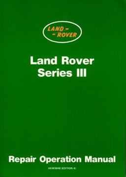 Land Rover Series III  9781855201088 Front Cover