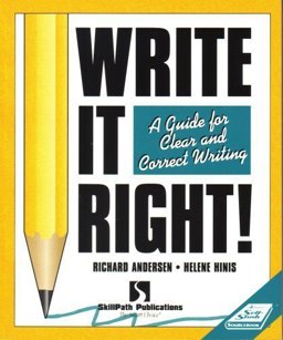 Write It Right! : A Guide for Clear and Correct Writing  9781878542304 Front Cover