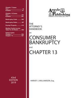 Attorney's Handbook on Consumer Bankruptcy and Chapter 13 An Attorney's Practical Guide to Consumer Bankruptcy  9781880730546 Front Cover