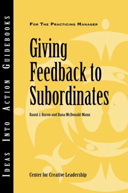 Giving Feedback to Subordinates  9781882197392 Front Cover