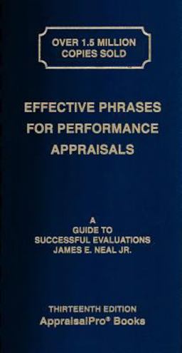 Effective Phrases for Performance Appraisals: A Guide to Successful Evaluations  9781882423132 Front Cover