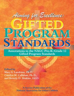 Aiming for Excellence - Gifted Program Standards  9781882664726 Front Cover
