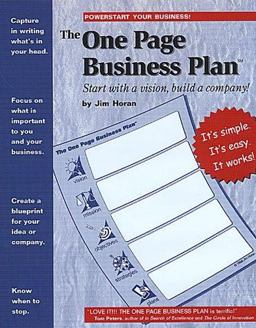 The One Page Business Plan