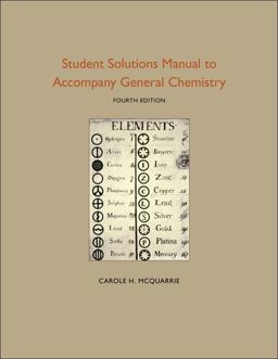 Student Solutions Manual to Accompany General Chemistry Rsc 4th 9781891389733 Front Cover