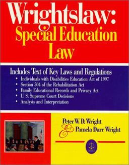 Wrightslaw Special Education Law, 1st Edition 2nd 9781892320032 Front Cover