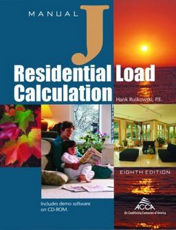 Residential Load Calculation Manual J: 8th 9781892765352 Front Cover