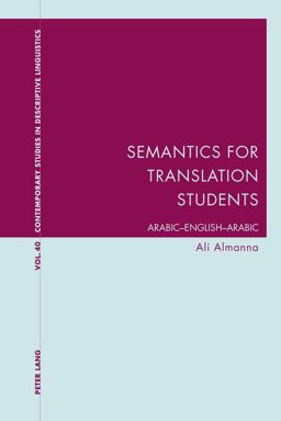Semantics for Translation Students Arabic-English-Arabic  9781906165581 Front Cover