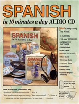 SPANISH in 10 Minutes a Dayï¿½ BOOK + AUDIO  9781931873864 Front Cover