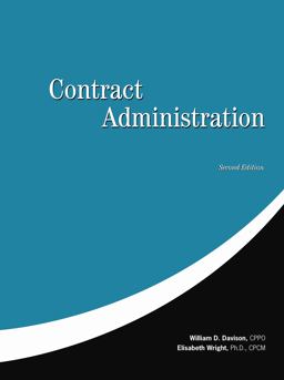 Contract Administration 2nd 9781932315059 Front Cover