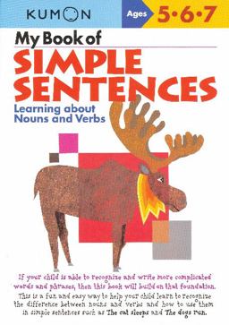 My Book of Simple Sentences Learning about Nouns and Verbs  9781933241050 Front Cover