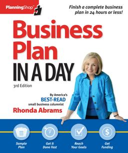 Business Plan in a Day 3rd 9781933895376 Front Cover