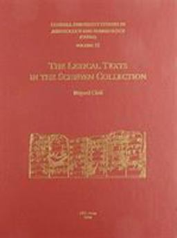 The Lexical Texts in the Schøyen Collection