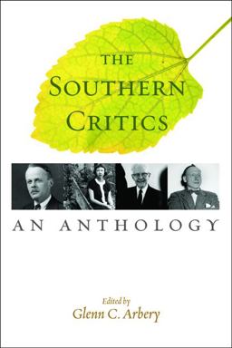 Southern Critics An Anthology  9781935191803 Front Cover