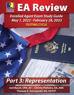 PassKey Learning Systems EA Review Part 3 Representation, Enrolled Agent Study Guide May 1, 2022-February 28, 2023 Testing Cycle  9781935664840 Front Cover