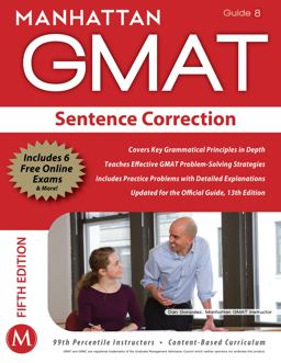 Manhattan GMAT Sentence Correction 5th 9781935707677 Front Cover