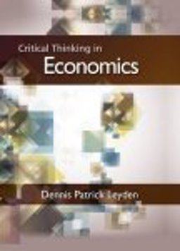 Critical Thinking in Economics 2nd 9781935987321 Front Cover