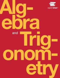 Algebra and Trigonometry  9781938168376 Front Cover