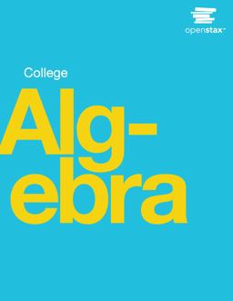 College Algebra  9781938168383 Front Cover