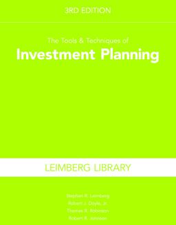 The Tools & Techniques of Investment Planning:  9781939829160 Front Cover