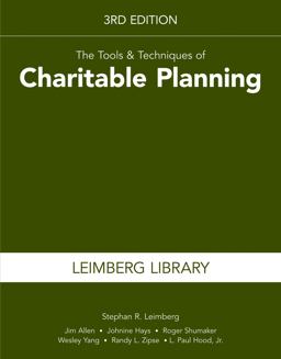 The Tools & Techniques of Charitable Planning:  9781939829948 Front Cover