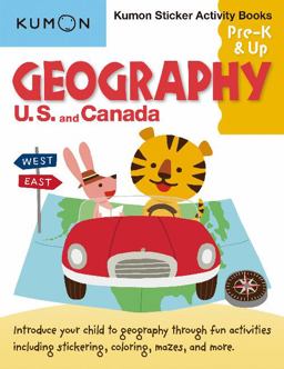 Kumon Sticker Activity Books: Geography U. S. and Canada  9781941082676 Front Cover