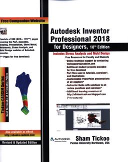 Autodesk Inventor Professional 2018 for Designers 18th 9781942689881 Front Cover