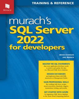 Murach's SQL Server 2022 for Developers  9781943873067 Front Cover