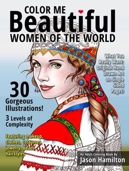 Color Me Beautiful, Women of the World Adult Coloring Book 2nd 9781944845001 Front Cover