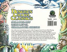DCC RPG 0-Level Scratch off Character Sheets