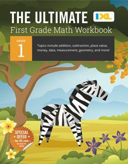 Ultimate Grade 1 Math Workbook Addition, Subtraction, Place Value, Money, Data, Measurement, Geometry, Bar Graphs, Comparing Lengths, and Telling Time for Classroom and Homeschool Curriculum  9781947569485 Front Cover