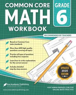 Common Core Math Workbook Grade 6 1st 9781949383041 Front Cover
