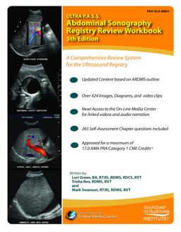 PAU-OL4-ABD3 ULTRA P.A.S.S. Abdominal Sonography Registry Review Workbook - 5th Edition  9781950973750 Front Cover