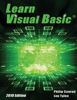 Learn Visual Basic 2019 Edition A Step-By-Step Programming Tutorial 16th 9781951077105 Front Cover