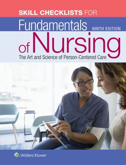 Skill Checklists for Fundamentals of Nursing 9th 9781975102449 Front Cover