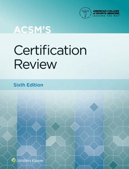 ACSM's Certification Review 6th 9781975161910 Front Cover