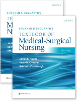 Brunner and Suddarth's Textbook of Medical-Surgical Nursing (2 Vol) 15th 9781975168285 Front Cover
