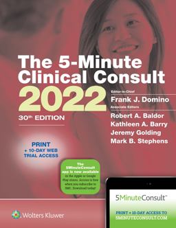 5-Minute Clinical Consult 2022 30th 9781975179953 Front Cover