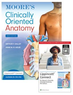 Moore's Clinically Oriented Anatomy 9e Lippincott Connect Print Book and Digital Access Card Package 9th 9781975210014 Front Cover