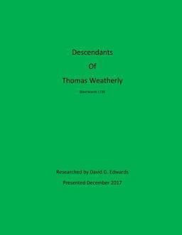 Descendants of Thomas Weatherly
