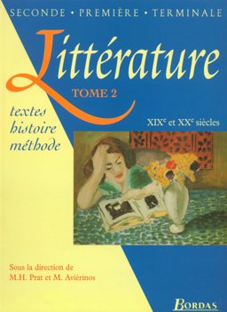 LITTERATURE TOME 2  9782040284770 Front Cover
