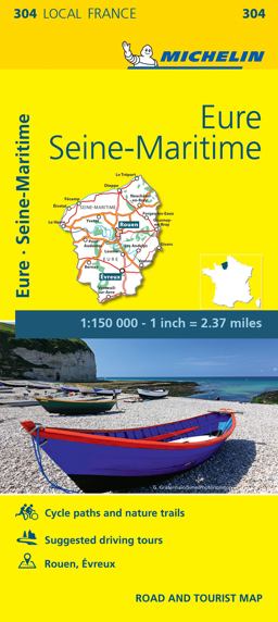 Michelin FRANCE Eure, Seine-Maritime Map 304  9782067209954 Front Cover