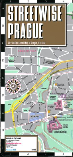 Streetwise Prague Map - Laminated City Center Street Map of Prague, Czech-Republic 1st 2024 9782067264182 Front Cover