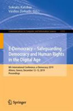 E-Democracy - Safeguarding Democracy and Human Rights in the Digital Age E-Democracy - Safeguarding Democracy and Human Rights in the Digital Age
