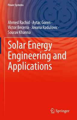 Solar Energy Engineering and Applications  9783031208294 Front Cover