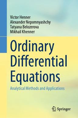 Ordinary Differential Equations Analytical Methods and Applications  9783031251290 Front Cover
