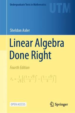 Linear Algebra Done Right 4th 9783031410253 Front Cover