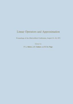 Linear Operators and Approximation