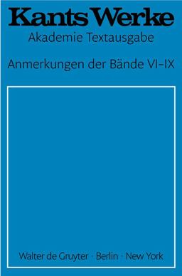 Anmerkungen der Bände VI-IX